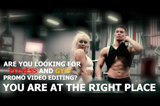 do fitness, sports, gym, games trailer video editing