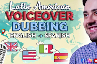 voice over translate youtube video dubbing english to spanish