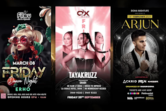 design custom dj flyer and event poster design animation