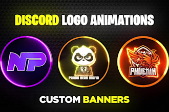 design animated discord logo and banners for you