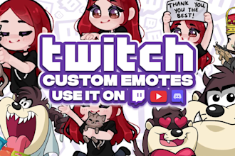 make custom animated emotes and badges for you