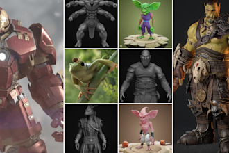 do 3d character modeling, sculpting, texturing, and deliver game ready assets