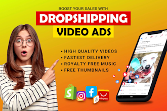 create ecommerce ads and dropshipping ads