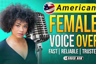 record a professional american female voiceover
