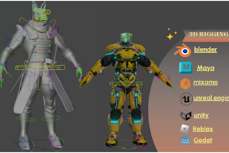 do 3d rigging professionally in blender and maya