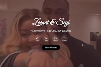 create a stunning rsvp wedding website for you in 7 days