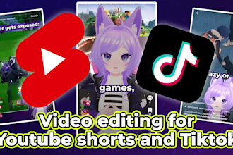 edit a vtuber or gaming tiktok and or youtube short for you