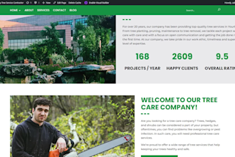 create a tree service website custom built and designed