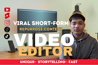 repurpose and transform your long video into youtube short or ig reels tiktoks