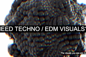 create visuals for your techno dj set, music video and track