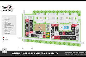 do vector site plan, map illustration for real estate and marketing use