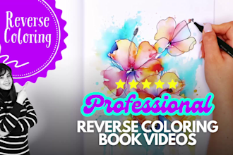create reverse coloring videos to showcase your book