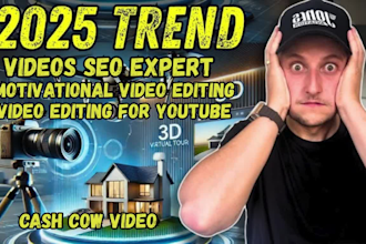edit motivational, travel, wedding, real estate and cash cow video