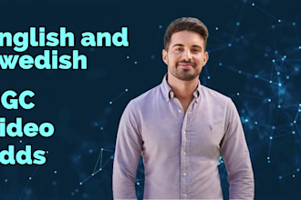 create swedish and english ugc video ads