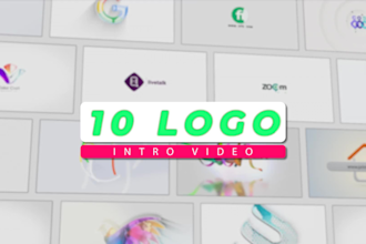create 10 stunning 4k logo animation or animated intro video
