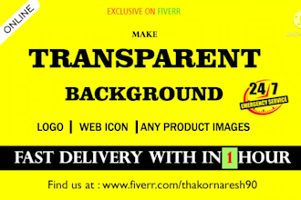 make a transparent logo,images,png,photo,web icon super fast