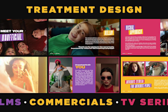 design a professional pitch deck for your tv series, movie, commercial