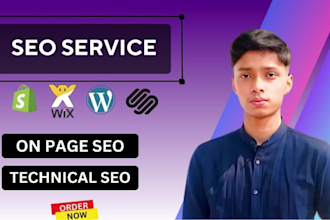 shopify, wordpress, wix and squarespace onpage technical seo