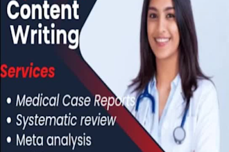 write medical case reports, manuscripts and summaries