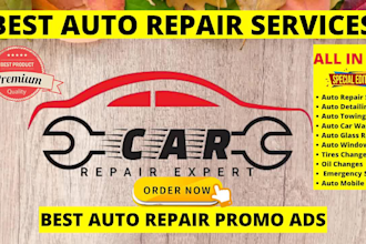 do auto repair or car wash or oil and tire change promo ads