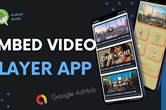 create embed video player app with beautiful design