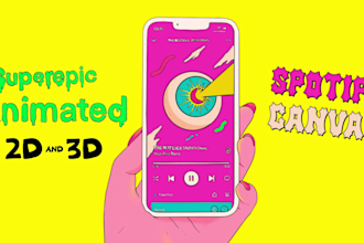 do an epic animated spotify canvas for you