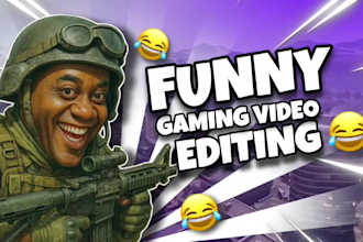 edit your gaming video,funny moments, highlights