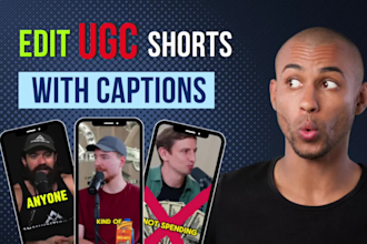edit ugc shorts, tiktoks, reel videos with captions