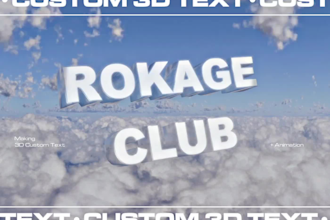 convert 2d to 3d custom chrome text