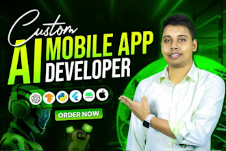 develop ai chatgpt mobile app, ai website and chatbot development with llm