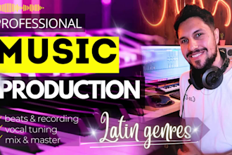 produce top notch latin music, salsa, bachata, cumbia, pop