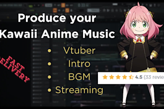 produce a kawaii future bass music for you