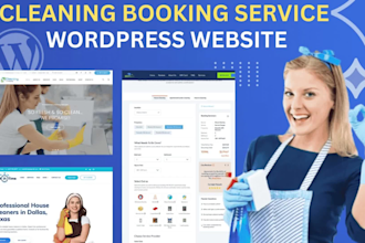 design wordpress cleaning services booking website