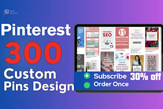 design 300 professional pinterest pins for business