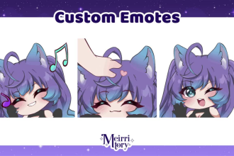 create custom vtuber chibi for twitch emotes or sub badges