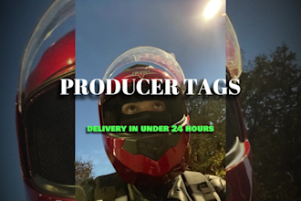 make a professional male producer tag in under 24 hours