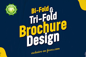 design a professional bifold or trifold brochure