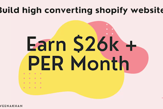 build high converting shopify website or shopify store