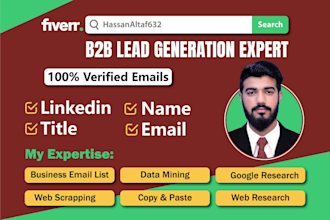 do b2b lead generation, build prospect email list and business leads
