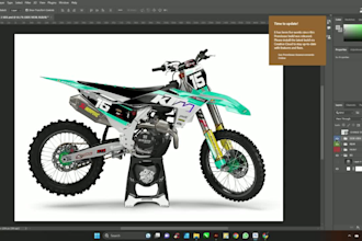 do graphics, print layout and mockup your motorcycle