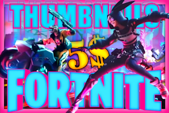 make 2 cool fortnite thumbnails