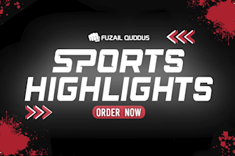 professionally edit sports highlights videos and reels
