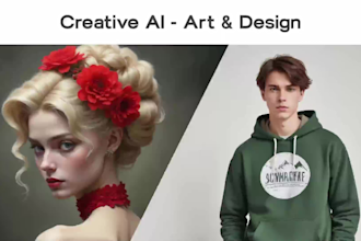 create art, ads, posters, characters using ai and photoshop