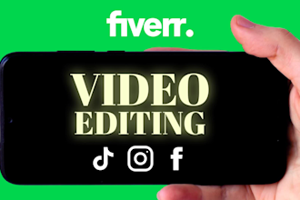 professionaly edit facebook video ads and tik tok ads