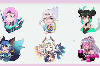 create animated gif or emote chibi sticker of your character