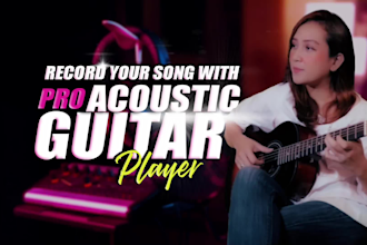 record pro acoustic or electric guitar session tracks