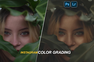 do photo color grading for instagram professionally