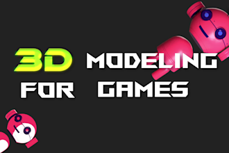 model, rig and texture 3d character, object for game