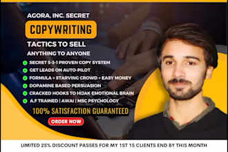 do subliminal sales copy, landing page copywriting, SEO website content writer