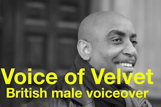record a velvet smooth black british male voice over
